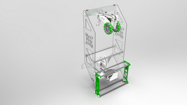 CAD model of the Cargo box, Hatch Panel mechanism, and Cargo kicker